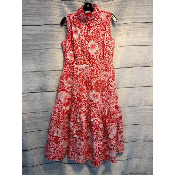Hyacinth House Red Floral McCauley Midi Dress Size S - Picture 1 of 4